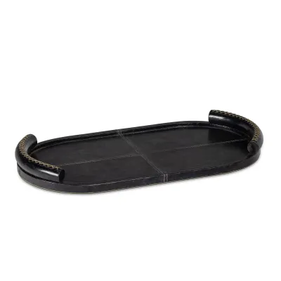 Forte Leather Tray Oval (Black)