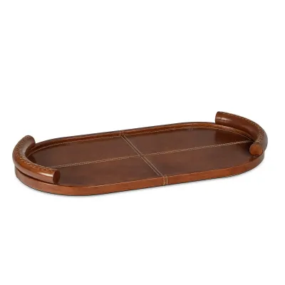 Forte Leather Tray Oval (Cognac)