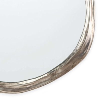 Ibiza Mirror, Antique Silver