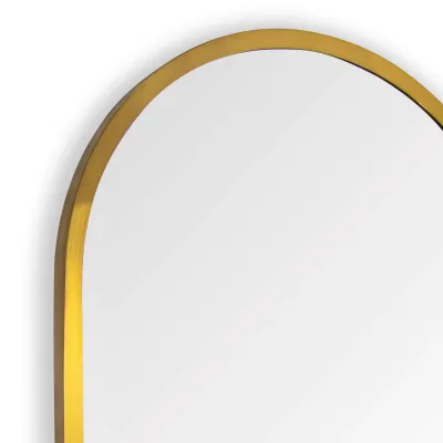 Doris Dressing Room Mirror Small Natural Brass