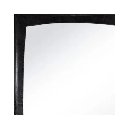 Estaban Leather Mirror Small (Black)