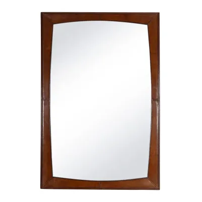 Estaban Leather Mirror Small (Cognac)