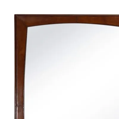 Estaban Leather Mirror Small (Cognac)