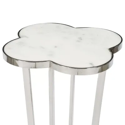 Clover Table, Polished Nickel