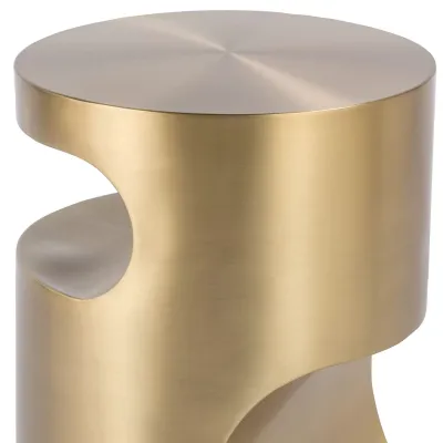Nathan Side Table, Brass