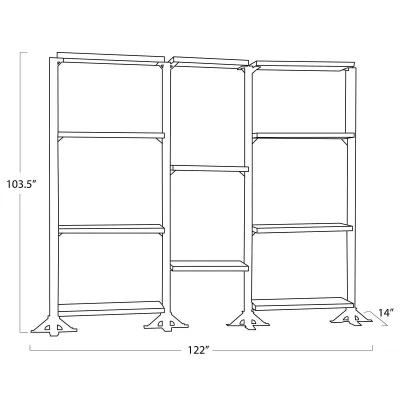 LFD - Eureka Shelving Unit (White Oak)