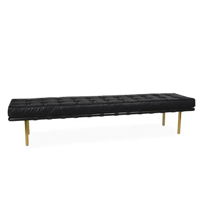 Tufted Gallery Bench (Modern Black)