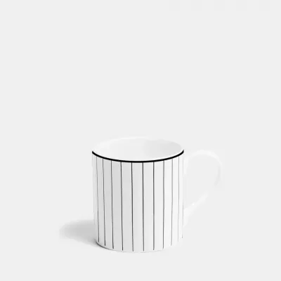 Pinstripe Matte Black Mug