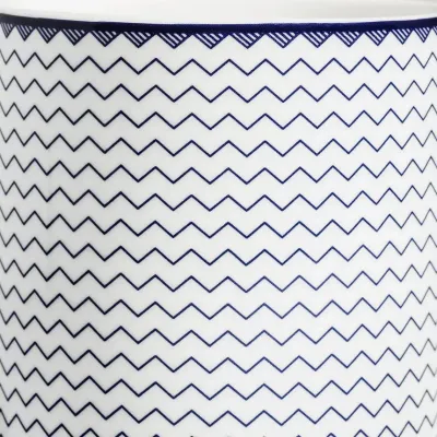 ZigZag Cobalt Blue Bone China Large Mug 11.8 oz