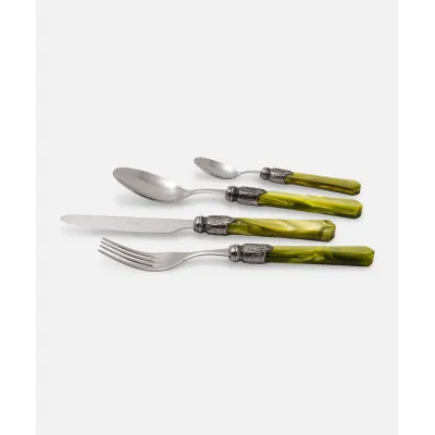 Vittoria Olive Green Flatware