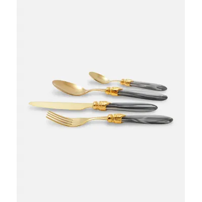 Laura Oro Clear Gray Flatware (Special Order)