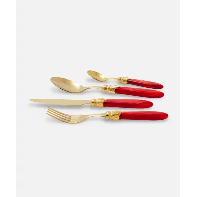 Laura Oro Red Flatware (Special Order)