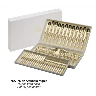 Agata Deco Blue 75 Pc Set with Gift Case (Special Order)