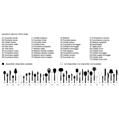 Arianna Oro Clear Gray Flatware (Special Order)