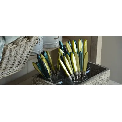 Laura Olive Green Flatware
