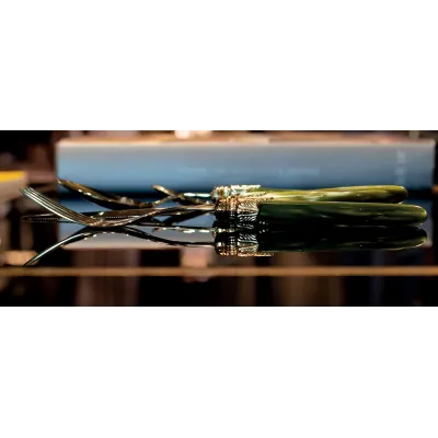 Laura Oro Clear Gray Flatware (Special Order)