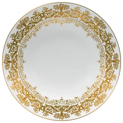 Chelsea Or/Gold White Deep Chop Plate Diam 11.6 in
