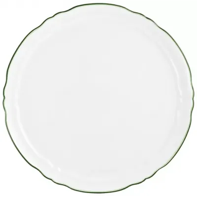 Touraine Double Filet Green Flat Cake Serving Plate Diam 12.2 in