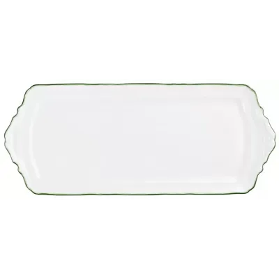 Touraine Double Filet Green Long Cake Serving Plate 40.5 in X 16.9 in