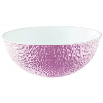 Mineral Irise Nacre/Mother Of Pearl Salad Bowl Calabash Shaped Diam 9.0 in