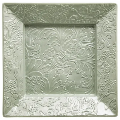 Italian Renaissance Irise Celadon Square Trinket Tray in Gift Box