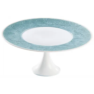 Italian Renaissance Irise Sky Blue  Petit Four Stand Medium 9.4 Sky Blue
