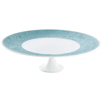 Italian Renaissance Irise Sky Blue  Petit Four Stand Large/Footed Cake Platter 10.6 Sky Blue