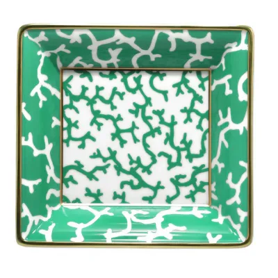 Cristobal Emerald Trinket Tray 6.7 X 6.5 in Gift Box