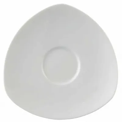 Vario White Coffee Saucer 6 1/2 in Triangular