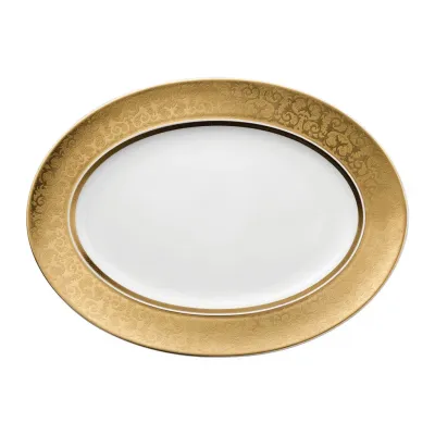 Medusa Gala Gold Platter 15 3/4 in