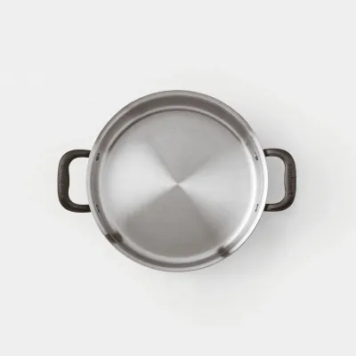 Home Chef Steel Casserole Pot Round 28,0 cm h 7,5 cm 4,000 l