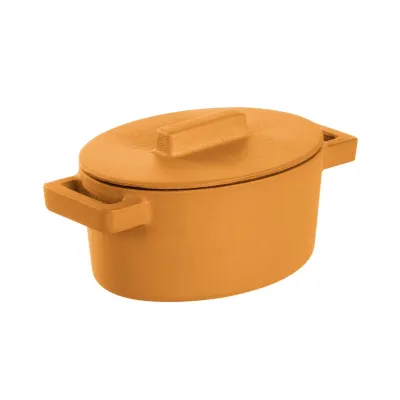 Terra.Cotto Cast Iron Vanilla Sauce Pan Oval 13,0 cm x 10,0 cm h 7,2 cm 0,450 l