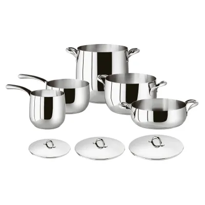 Kikka Steel Cookware Set 8 Pieces