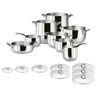 Kikka Steel Cookware Set 16 Pieces