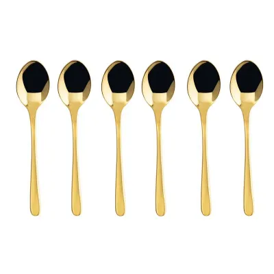 Cake & Coffee 6 Pcs Mocha Spoon, Taste Pvd Gold