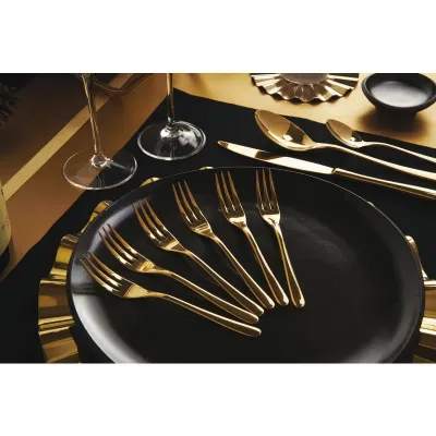 Cake & Coffee 6 Pcs Cake Forks, Taste Pvd Gold