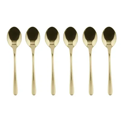 Cake & Coffee 6 Pcs Mocha Spoon, Taste Pvd Champagne