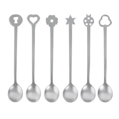 Party Portafortuna Party Spoons, 6 Pcs, Gift Boxed 4 1/2 In Each Spoon Antico