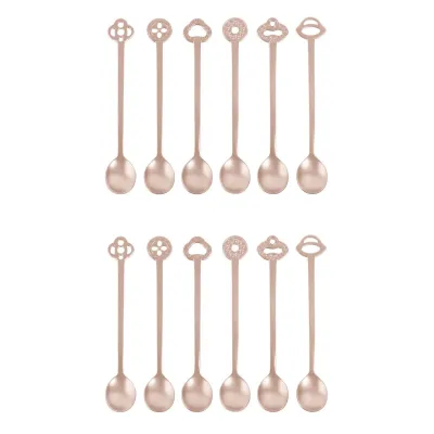 Party Fashion Set 12 Party Spoons Antico Pvd Champagne