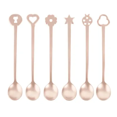 Party Fashion Set 6 Party Spoons Antico Pvd Champagne
