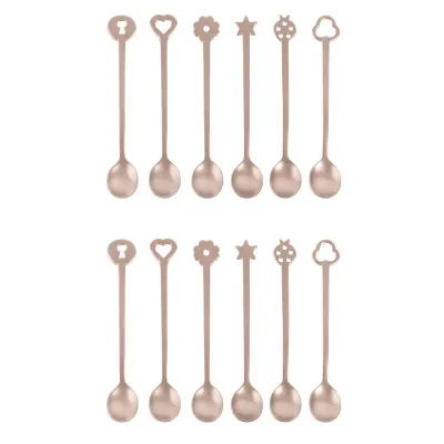 Party Fashion Set 12 Party Spoons Antico Pvd Champagne
