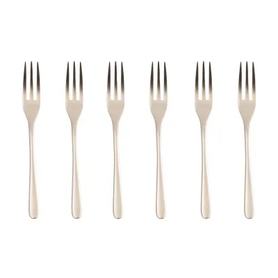 Cake & Coffee Pack 6 Pcs Cake Forks, Taste Antico Pvd Champagne