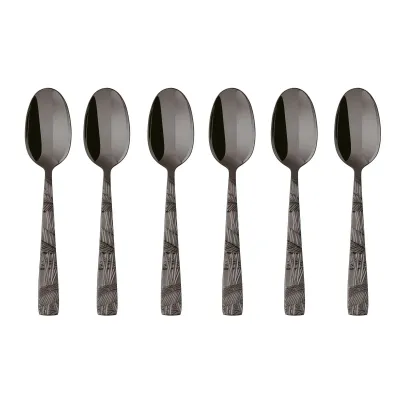 Jungle Mirror PVD 2Black Espresso Spoon Set of 6