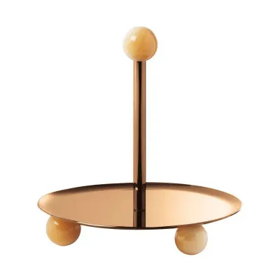 Penelope Pastry Stand Round 6 1/4 Pvd Rum