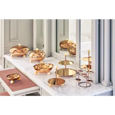 Penelope Pastry Stand Round 6 1/4 Pvd Rum