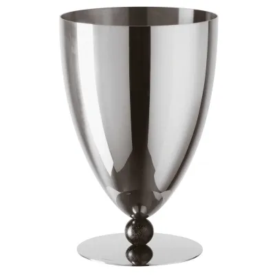 Penelope Wine Cooler 7 in Silverplated Marble Black