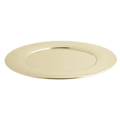 Sphera Show Plate 12 1/2 In Pvd Champagne