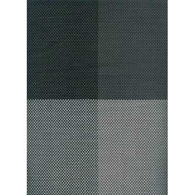 Table Mats Table Mat, Black Four Sectors 16 1/2 X 13 in Polyester, Pvc
