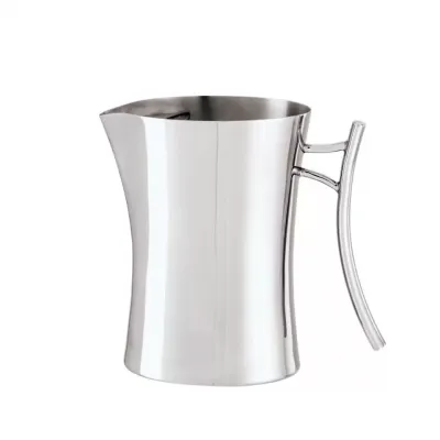 Bamboo Water Pitcher With Ice Guard 3 7/8X3 7/8 54 1/8 Oz. 18/10 Stainless Steel