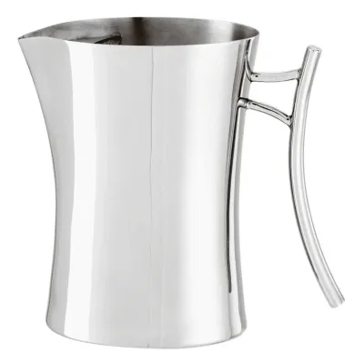 Bamboo Water Pitcher With Ice Guard 4 3/8X8 1/2 18/10 Stainless Steel